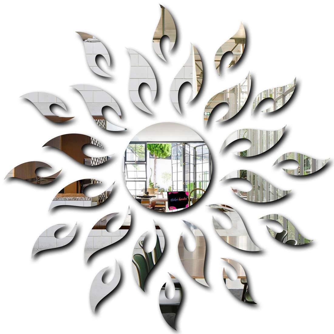 Bikri Kendra - Sun Mirror Sticker For Wall Acrylic Sticker offer on Deals Heaven