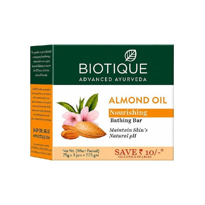 Biotique Almond Oil Nourishing Bathing Bar Pack Of