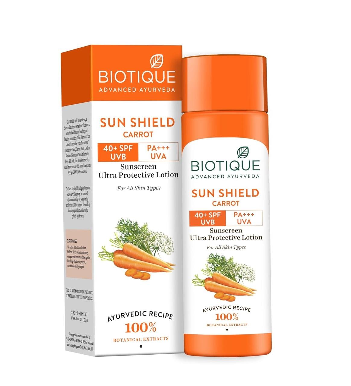 Biotique Bio Carrot Face And Body Sun Lotion 