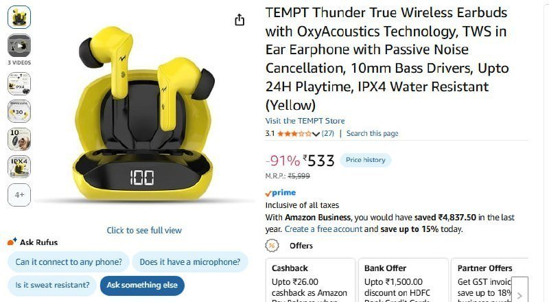 Black Color Also Available