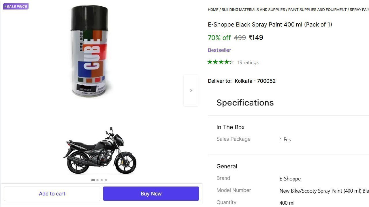Black Spray Paint 400 Ml 149