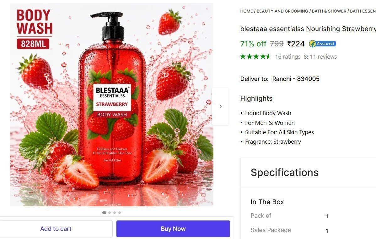 Blestaaa Essentialss Nourishing Strawberry Bo