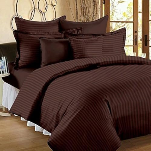 Blissful Home Furnishing Cotton Blend Plain Stripe