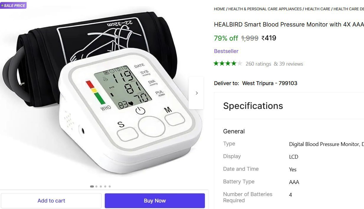 Blood Pressure Monitor 419