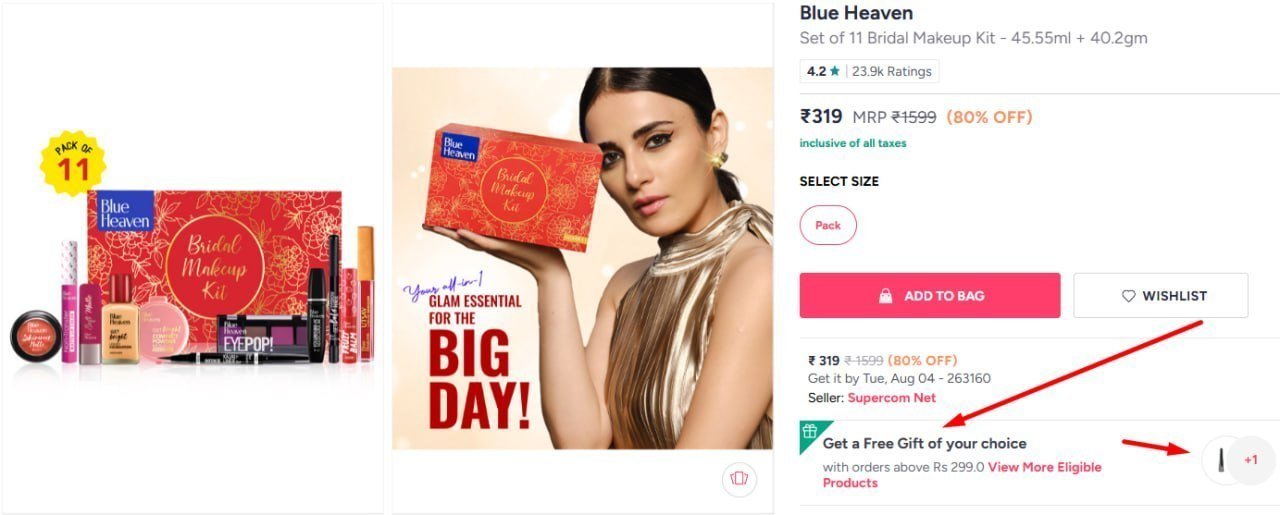 Blue Heaven Makeup Kit 319get A Gift Of Your Choic