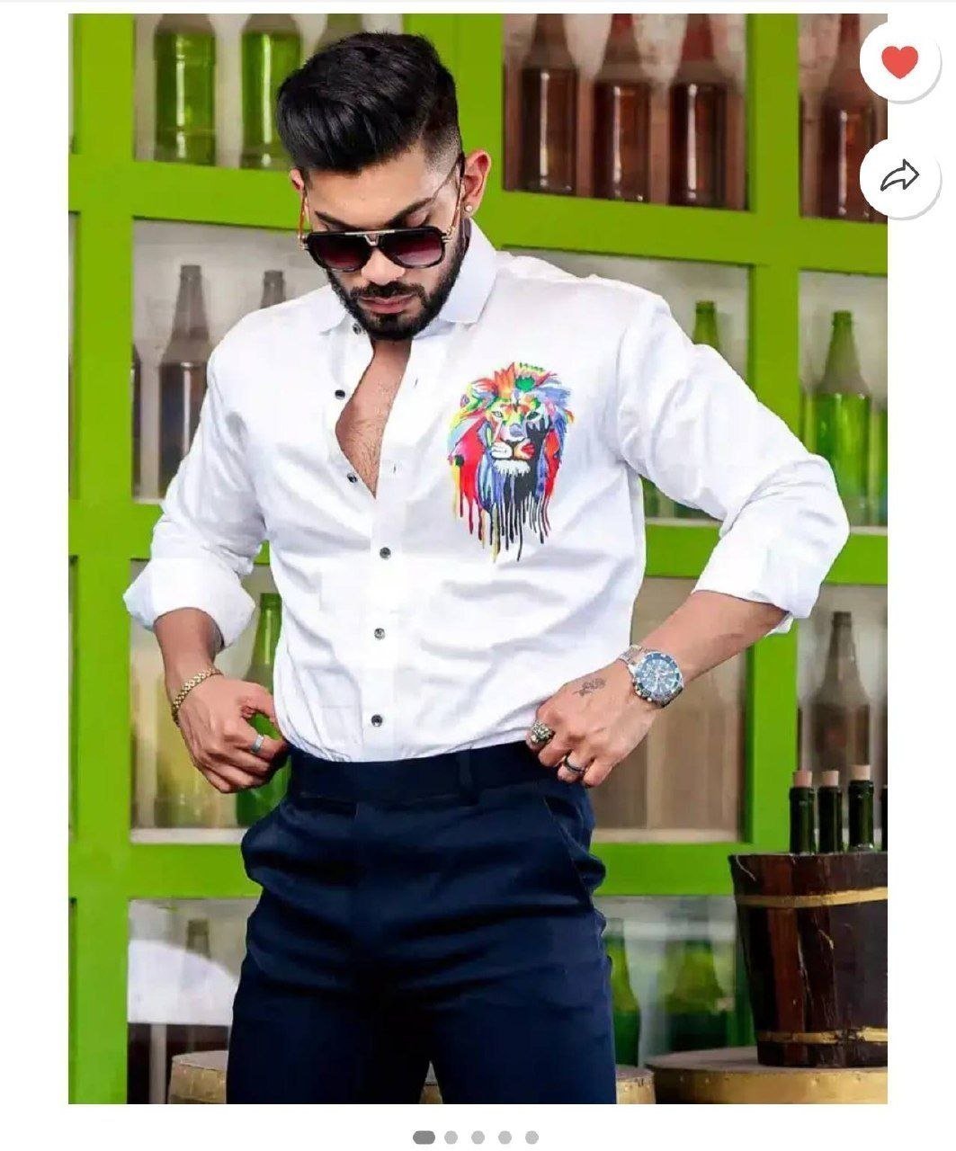 Bluecorp Enterprise Men Printed Casual White 