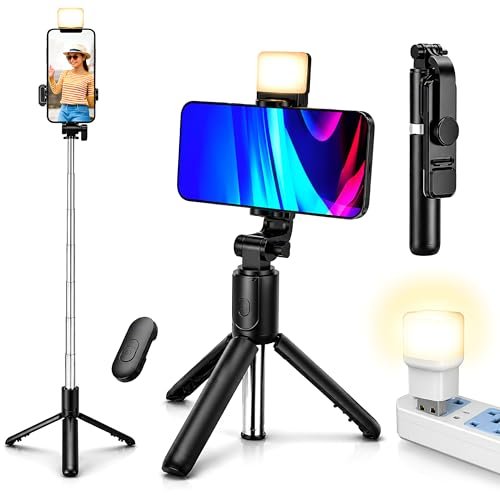 Blushinsta Selfie Stick Tripod With Light Tri