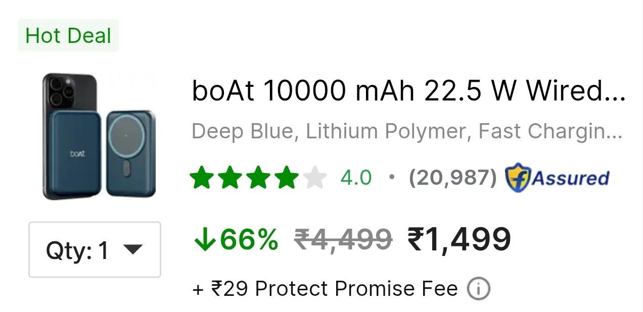 Boat 22 5w 10000mah Magsafe Powerbank 1499