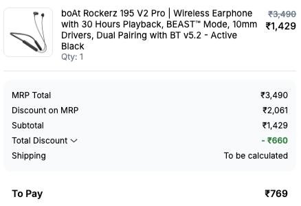 Boat Rockerz 195 V2 Pro Wireless Neckband 769