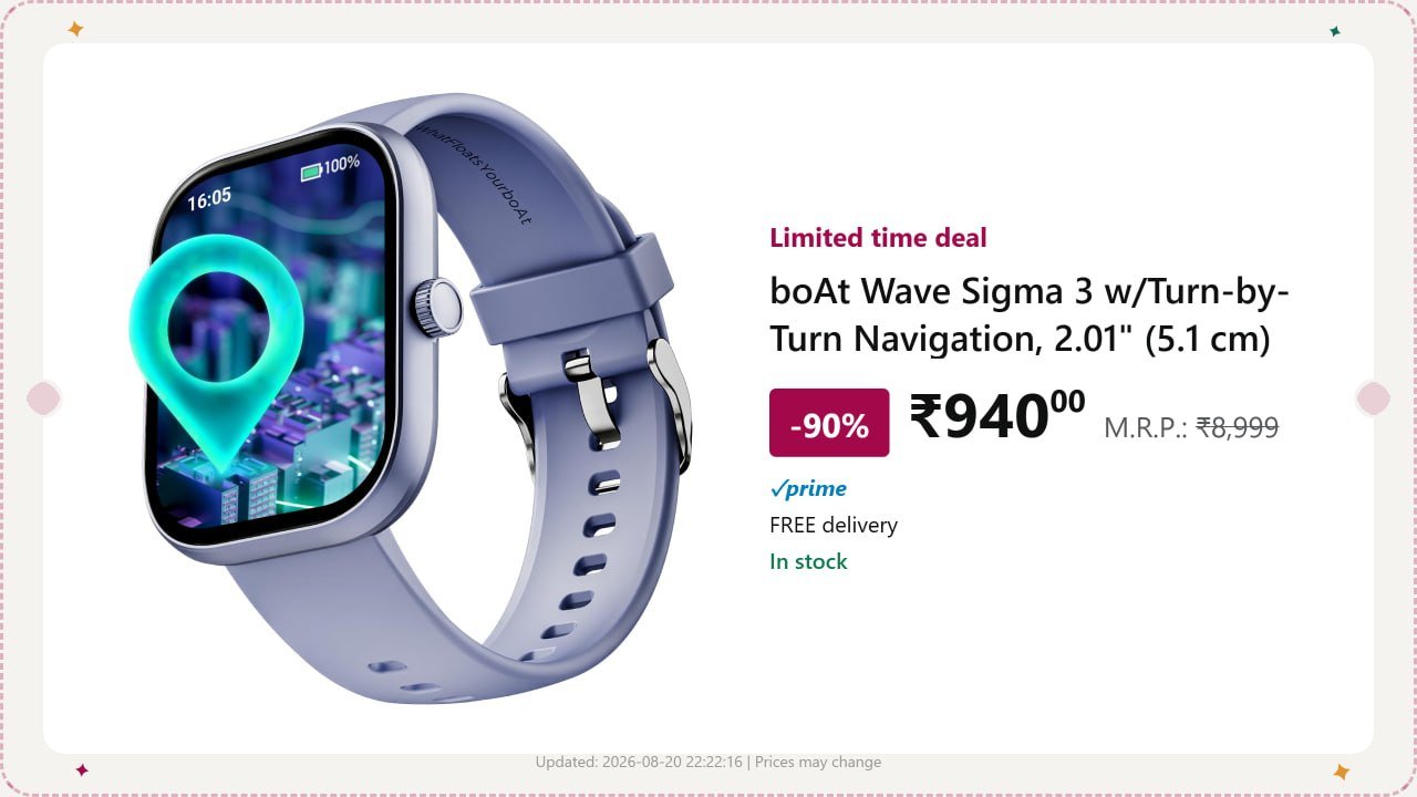 Boat Wave Sigma Bt Calling Smartwatch 940 Other Co