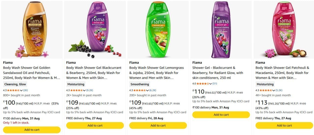 Body Wash Starts From 100fiama Dettol Palmoli