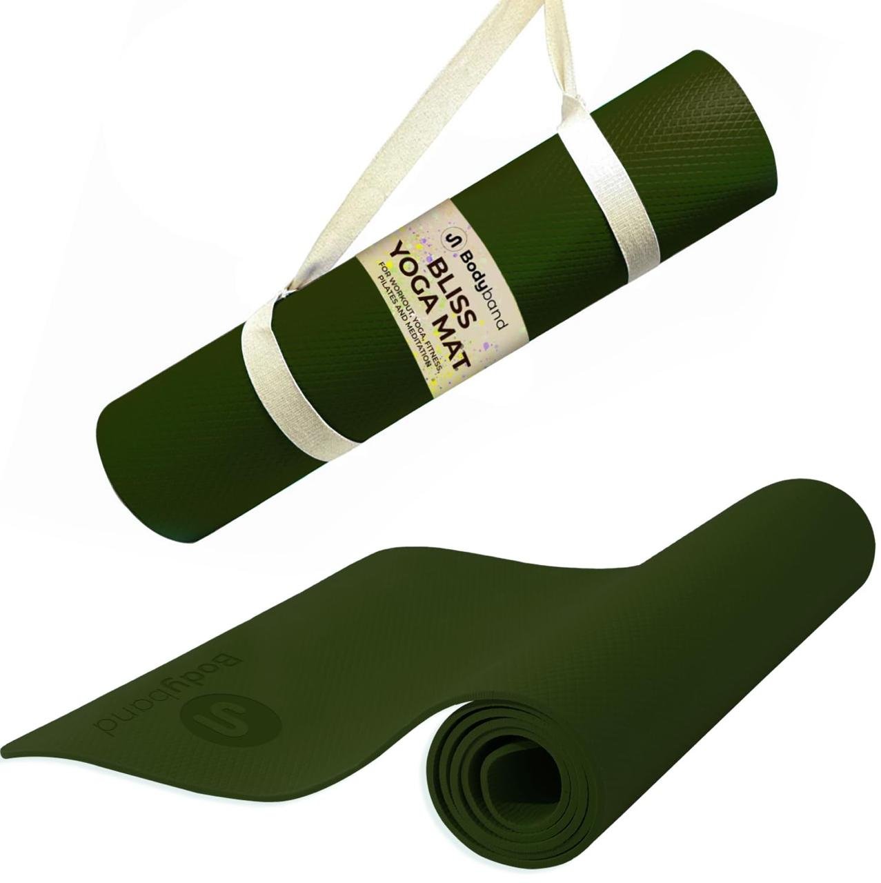 Bodyband Yoga Mat For Women And Men 4mm With Carry Strap Eva