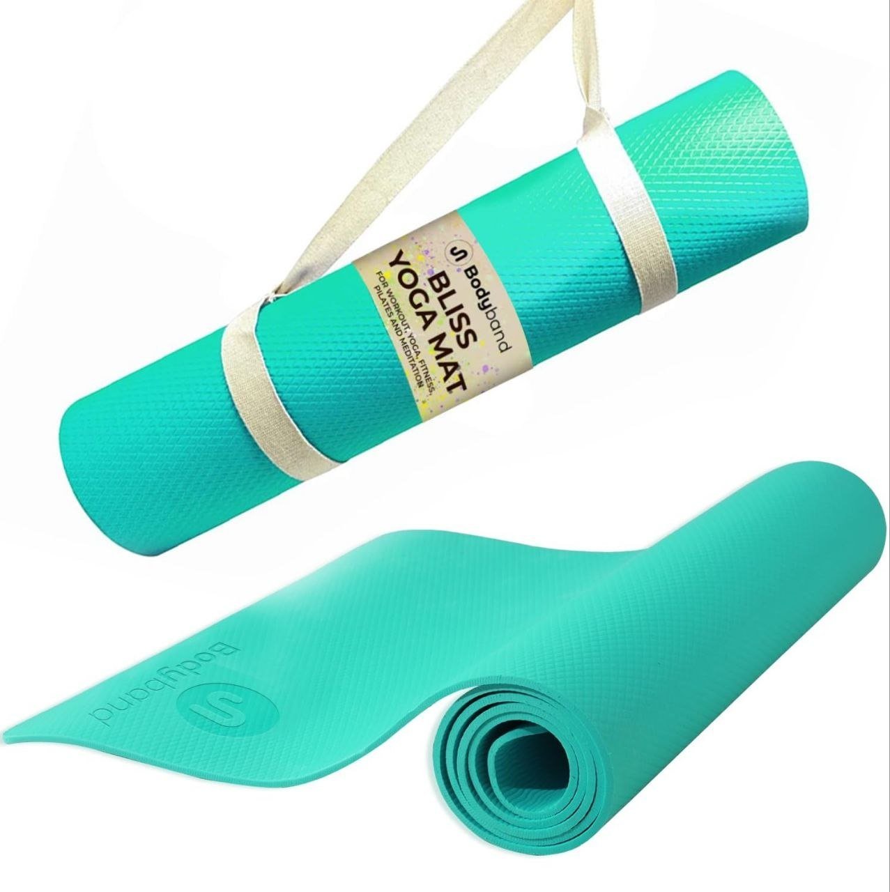 Bodyband Yoga Mat For Women Men 4mm With Carr