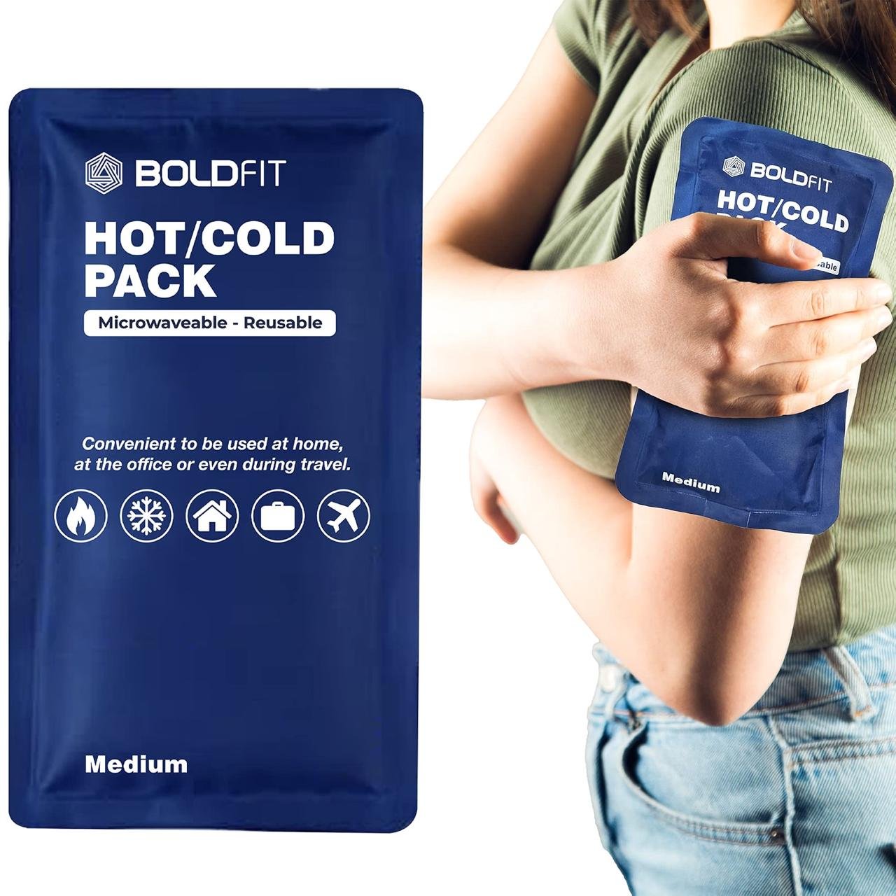 Boldfit Reusable Hot Cold Ice Pack Bag For Pain Re