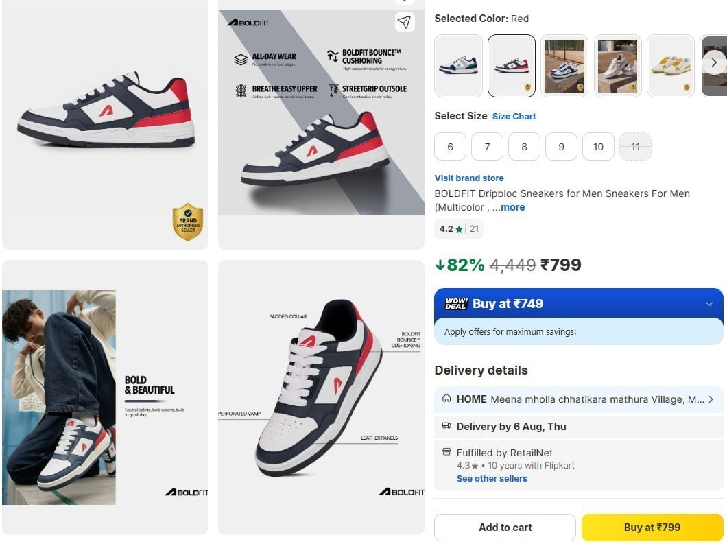Boldfit Sneakers For Men 799