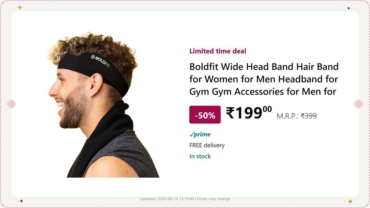 Boldfit Wide Head Band 199