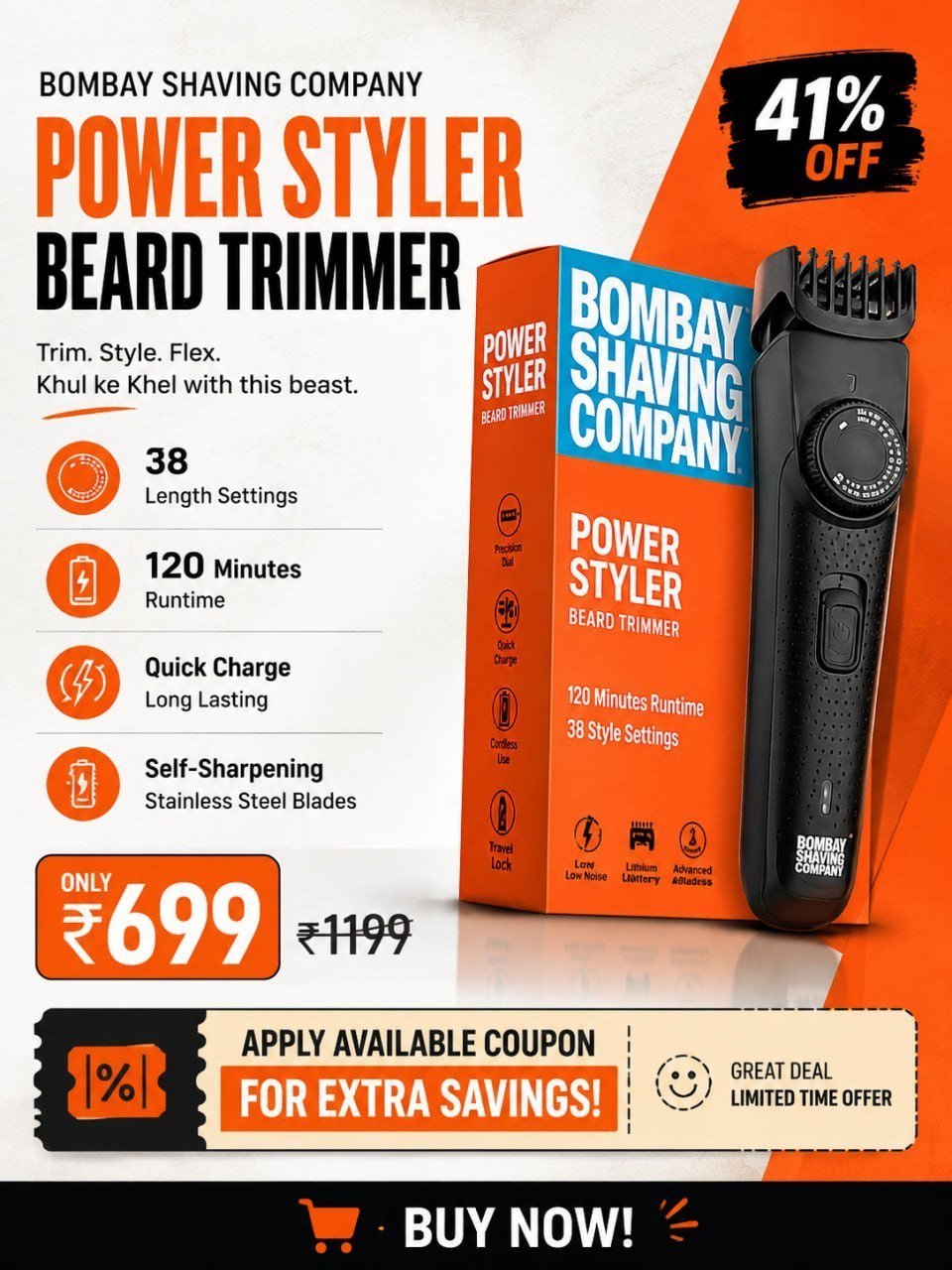 Bombay Shaving Company Power Styler Beard Tri