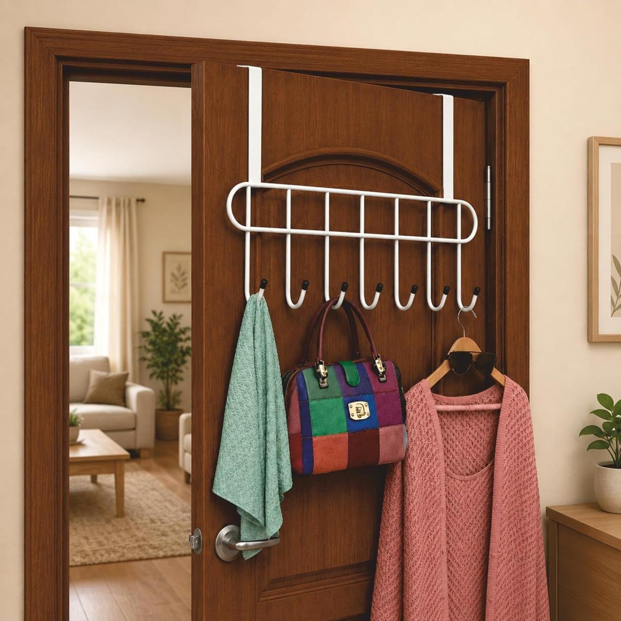 Boniry 1 Pcs Over The Door Hook Hanger Adhesi