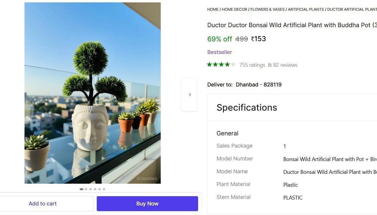 Bonsai Wild Artificial Plant With Pot 153