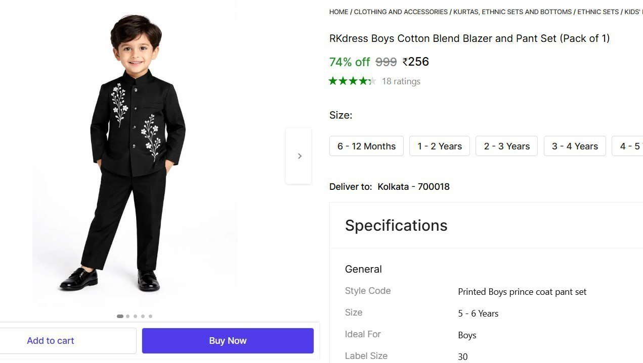 Boys Cotton Blend Blazer And Pant Set 256