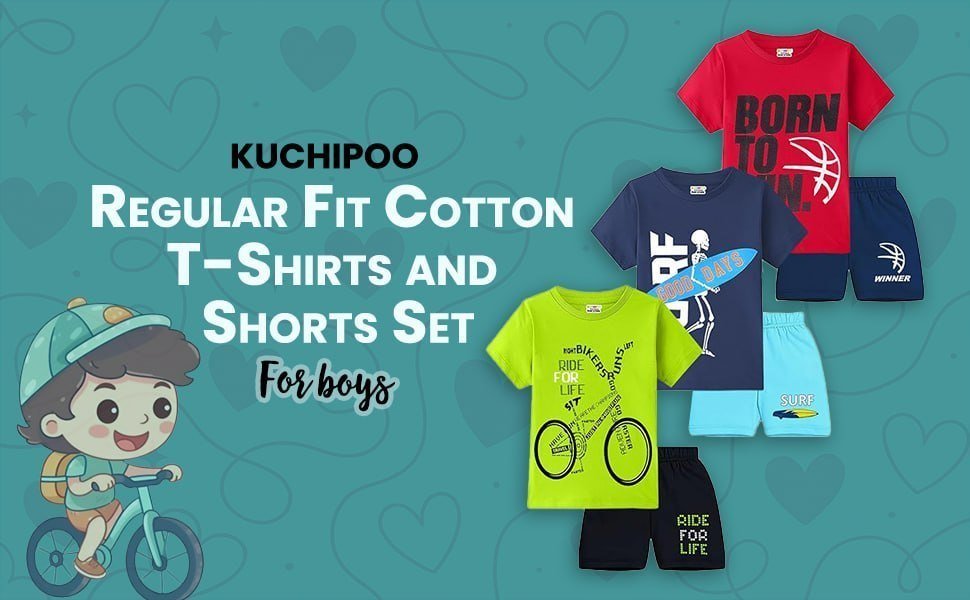 Boys Regular Fit Cotton T-shirts And Shorts S