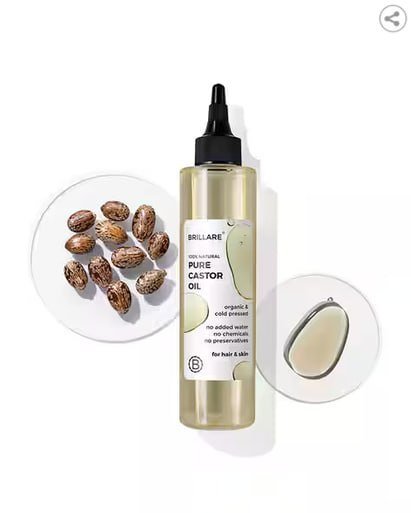 Brillare 100 Pure Cold Pressed Castor Oil For