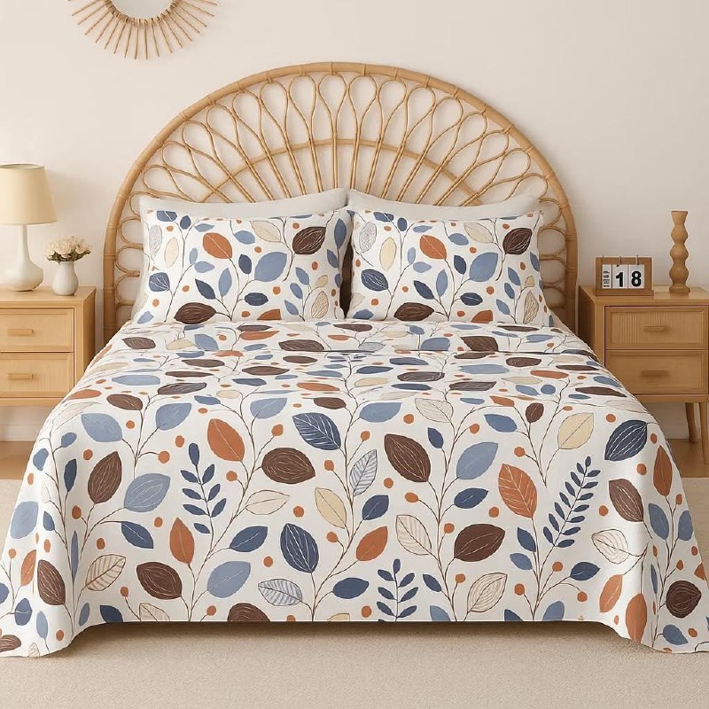 Bsb Home 100 Cotton Cloudtouch Double Bed Bedsheet Set 144 Tc Soft