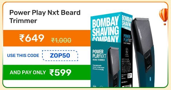 Bsc Power Play Nxt Beard Trimmer 599 Use - Zop50