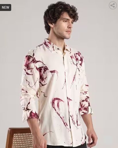 Buda Jeans Co Men Abstract Regular Fit Shirt 399 M