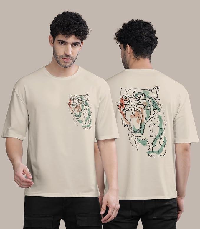 Bullmer Black Trendy Front And Back Printed O