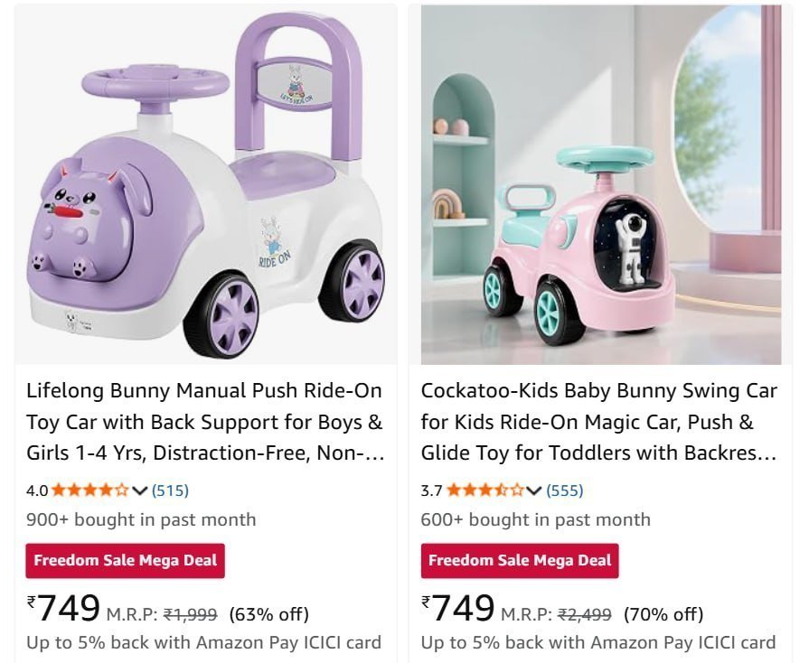 Bunny Ride On Car For Kids 749 Regular 1500