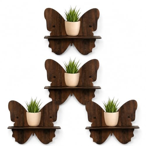 Butterfly Wall Shelf Set Of 4 For Home Decor 