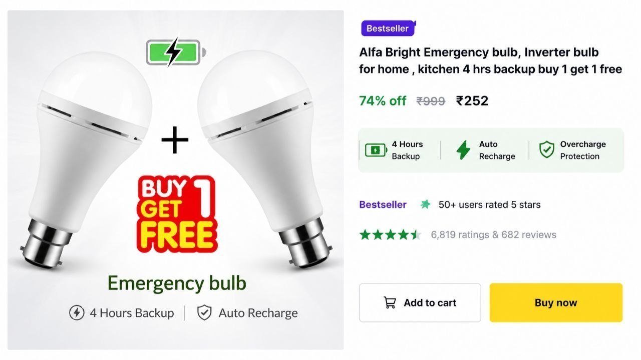 Buy 1 Get 1 Emergency Bulb 252