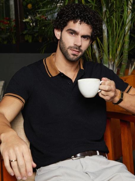Cahoot Men Solid Polo Collar Cotton T-shirt 6