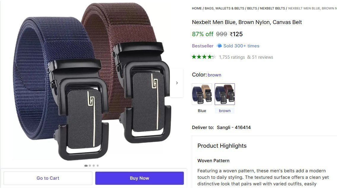 Canvas Belt Combo 125