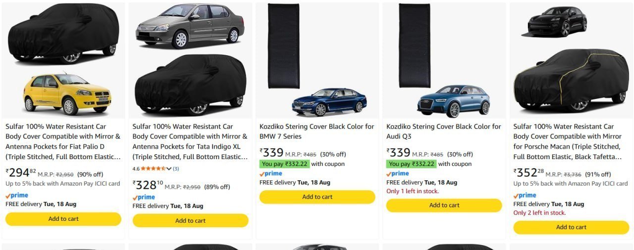 Car Body Cover Starts 294scroll Kar Lena Pehl
