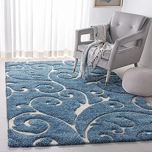 Carpetify Floral Shaggy Carpet For Living Room Bed