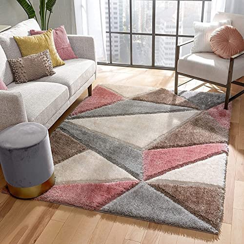Carpetify Modern Geometric 3d Textured Thick 