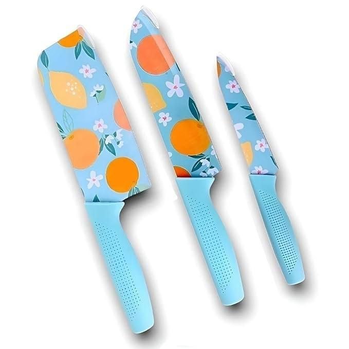 Carrot Kitchen Knife Set Stainless Steel 3 Pi