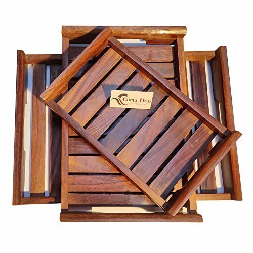 Cartaden Wooden Serving Trays Large Medium An