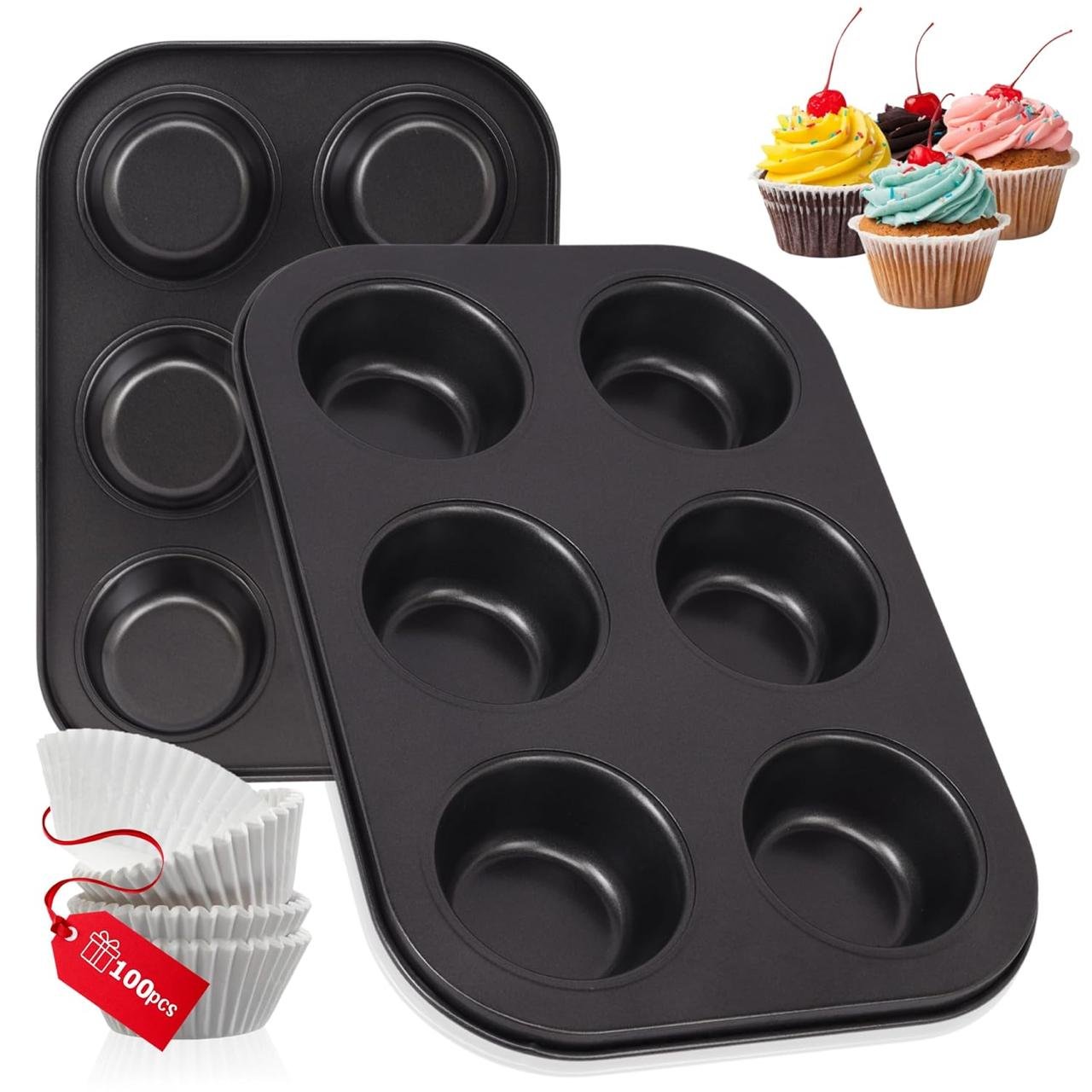 Casa Azul 6-cup Muffin Tray For Baking With 1