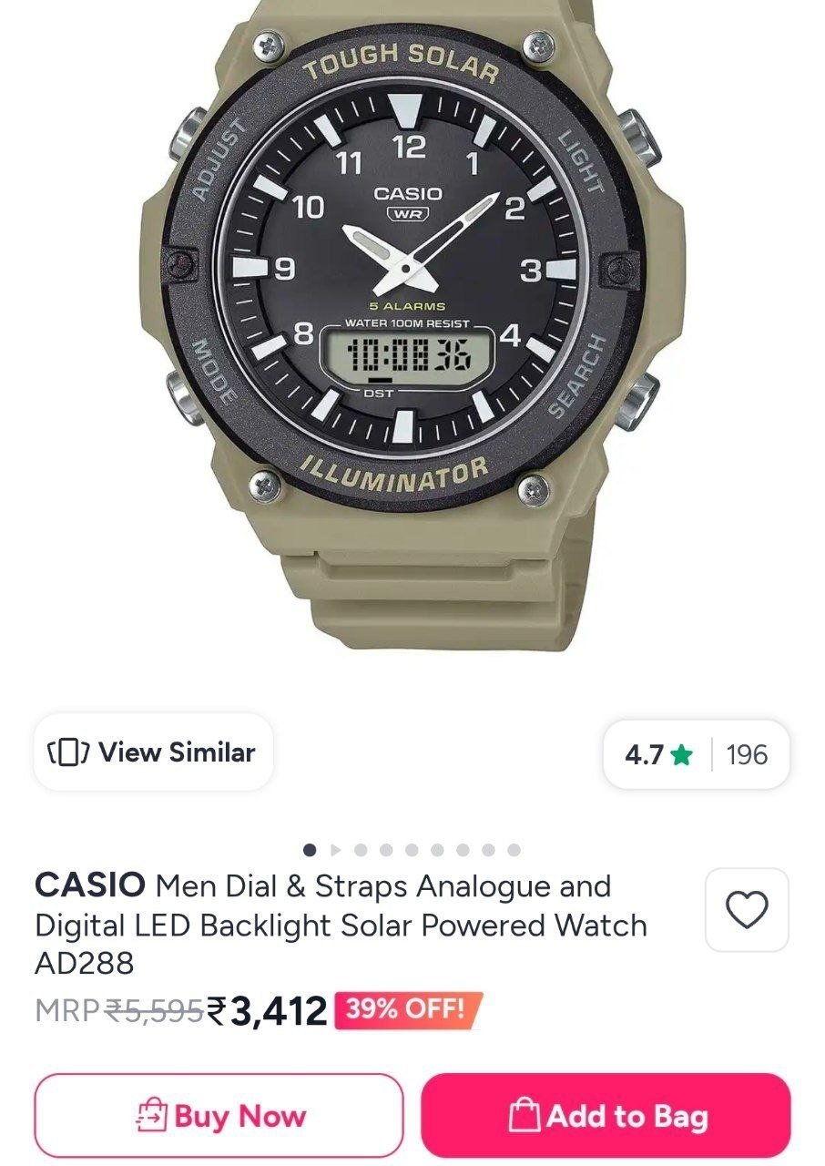 Casio Youth Solar Watch 3 412