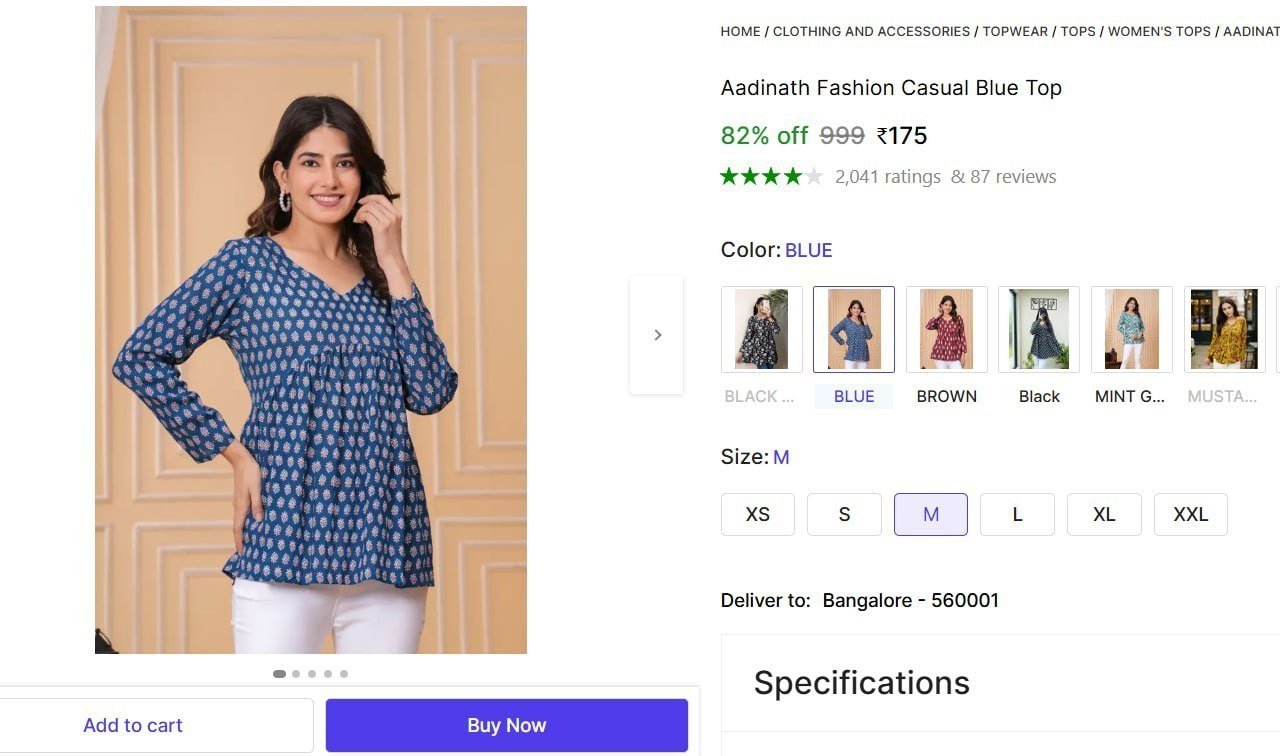Casual Blue Top 175