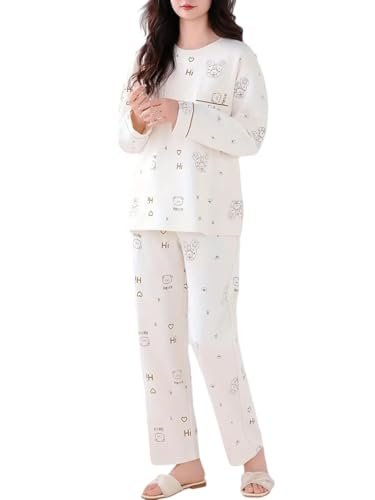 Celary Korean Woman S Pyjama Set Round Neck H