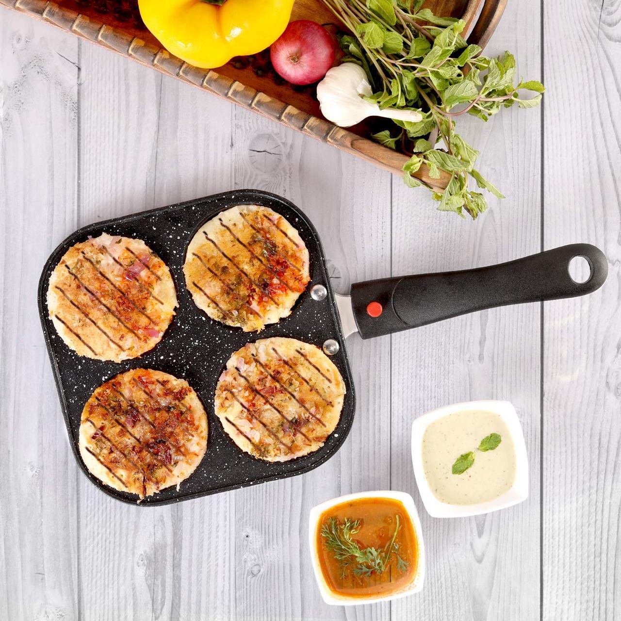 Cello 4 Cavity Aluminium Nonstick Uttapam App