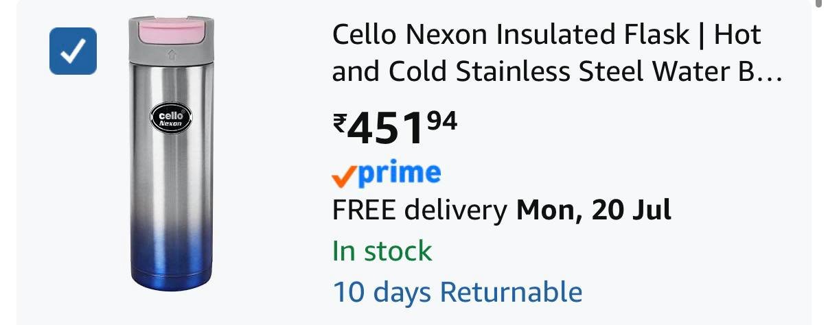 Cello Hot Cold Insulated Flask 550 Ml 451 Reg
