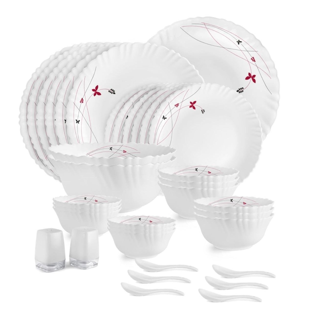 Cello Lush Fiesta Dazzle Series Opalware Dinn