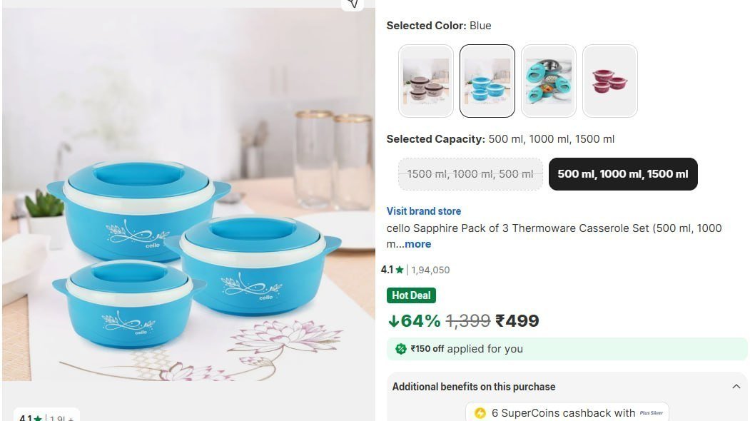 Cello Set Of 3 Casserole 499