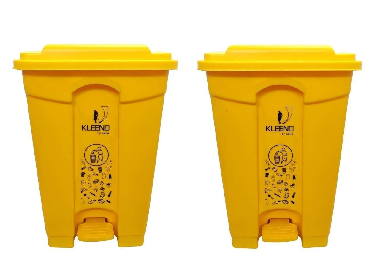 Cello Strong Plastic Step-on Pedal Garbage Dustbin
