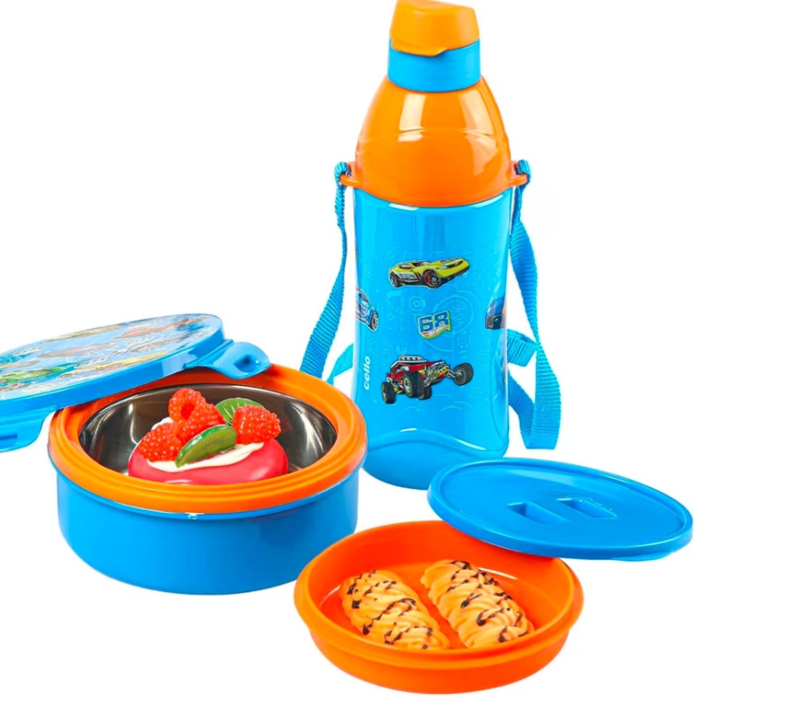 Cello Tiffy Hotwheelz Gift Set Insulated Lunc